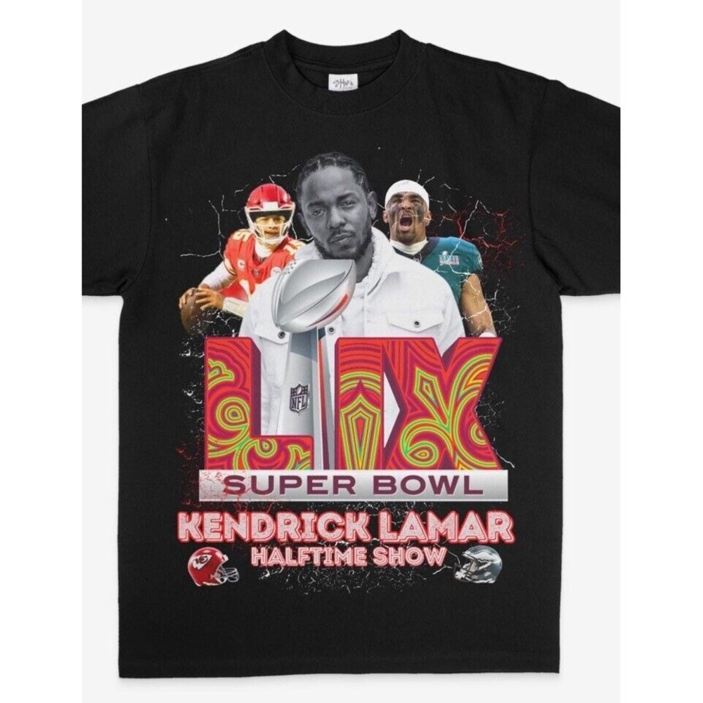 Kendrick Lamar Super Bowl Fox Halftime Show T-shirt Size Large